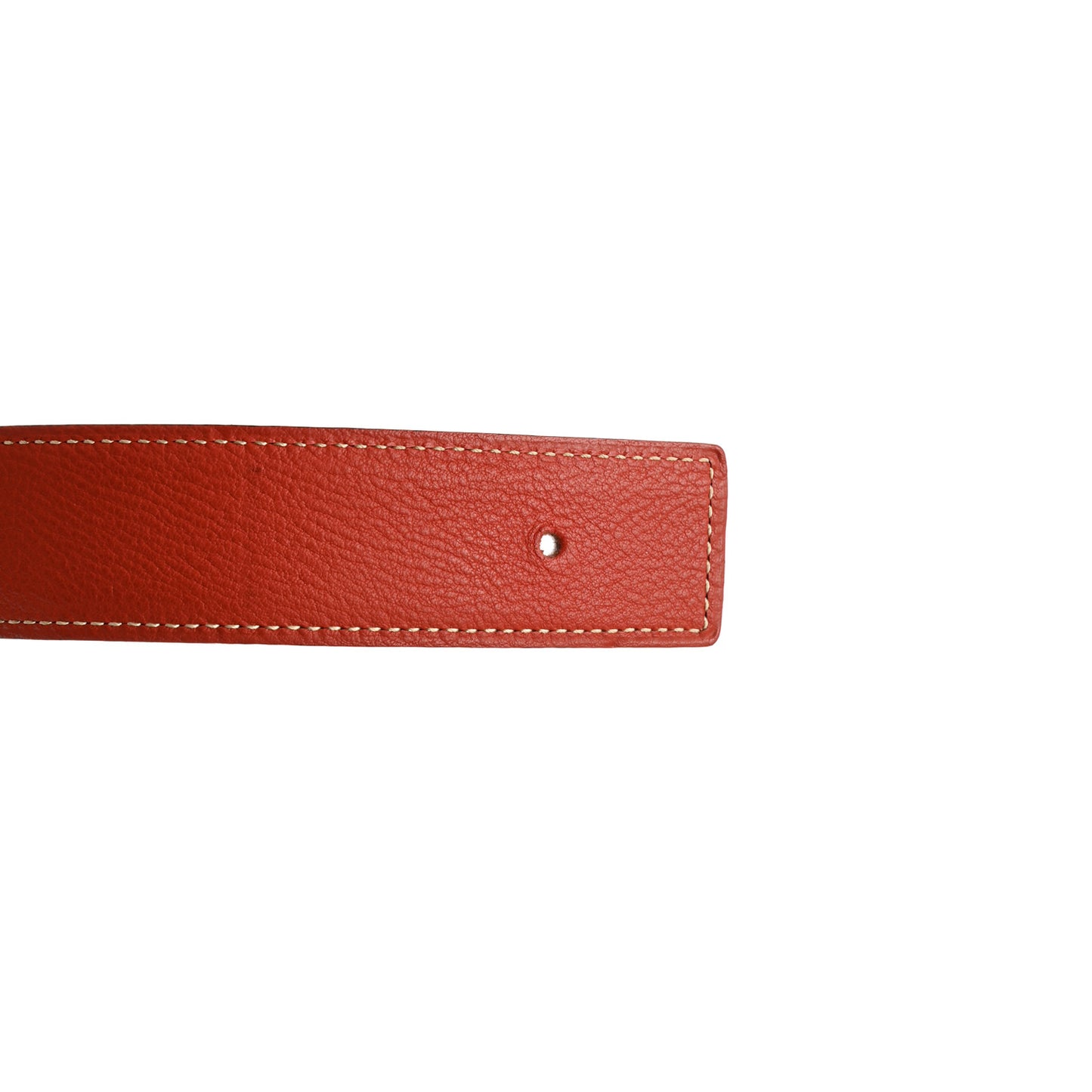 Box Togo 32mm Belt Strap 90 Rouge Casaque Chocolate