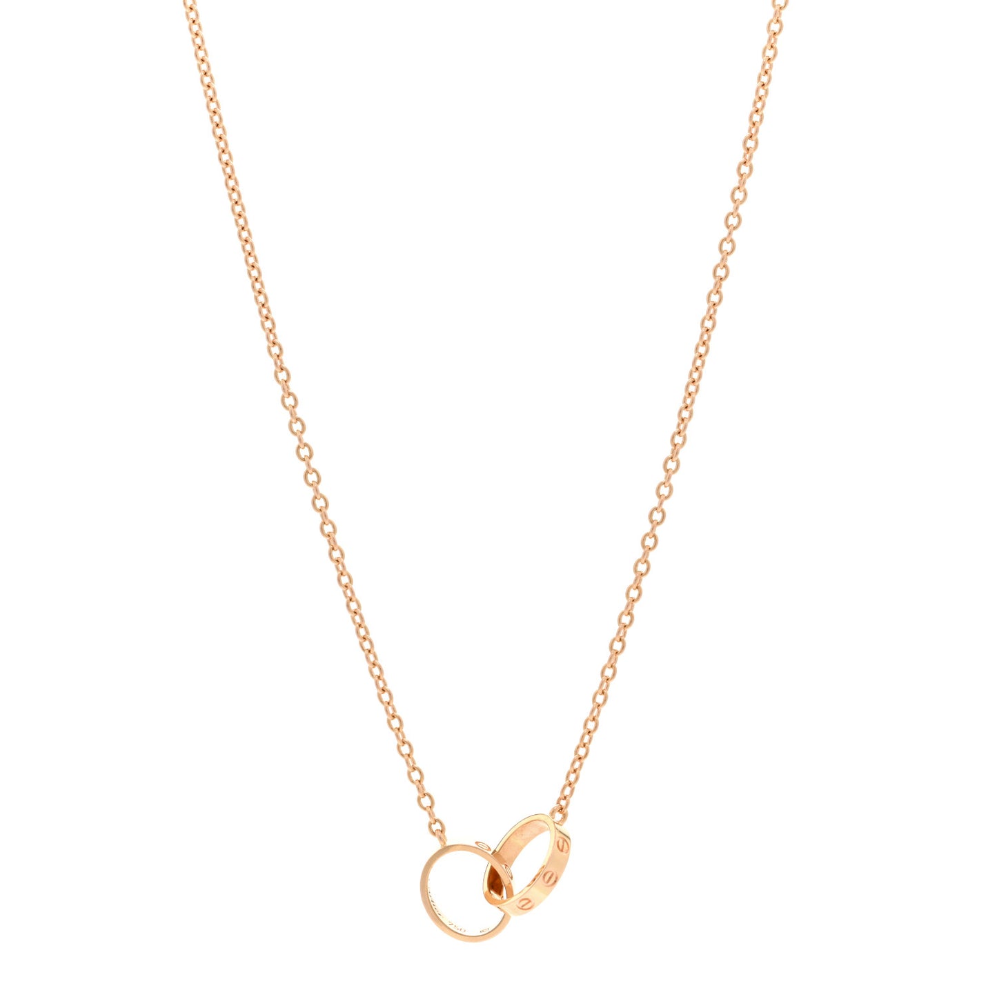 18K Pink Gold Interlocking LOVE Necklace