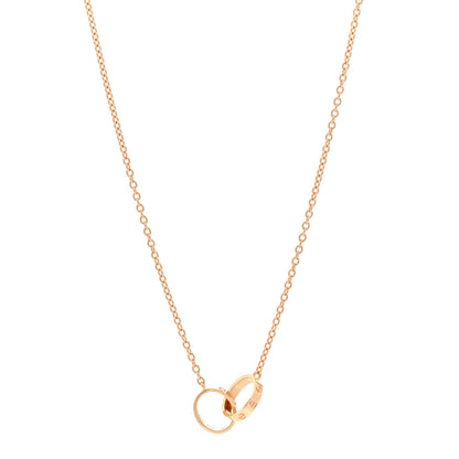Cartier 18K Pink Gold Interlocking LOVE Necklace 1 of 4