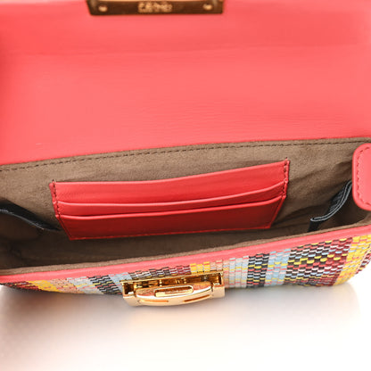 Fendi Nappa Intrecciato Mini Be Baguette Shoulder Bag Multicolor Rosa Ecstasy 5 of 10