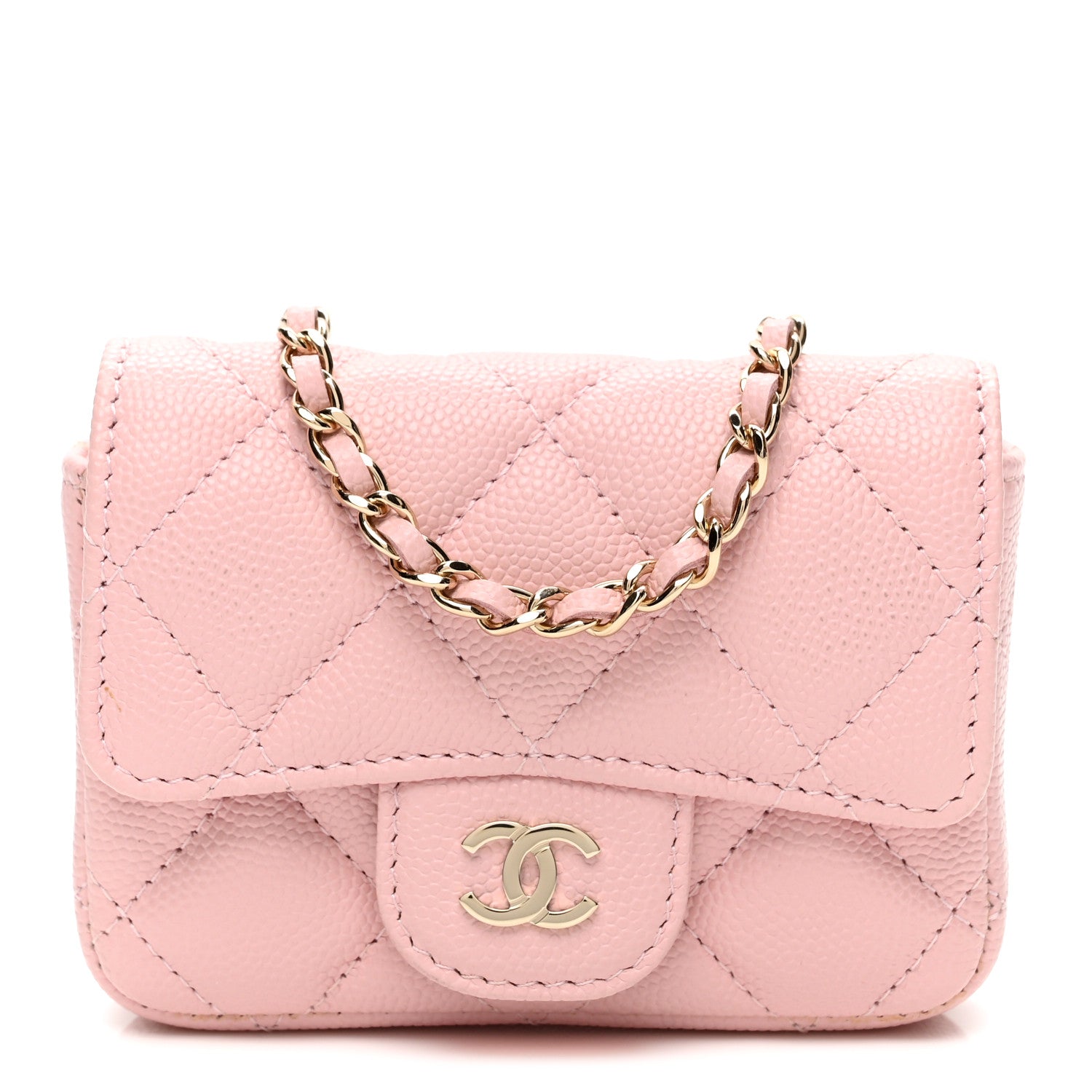 Chanel Caviar Quilted Mini Chain Belt Bag Light Pink 1 of 8