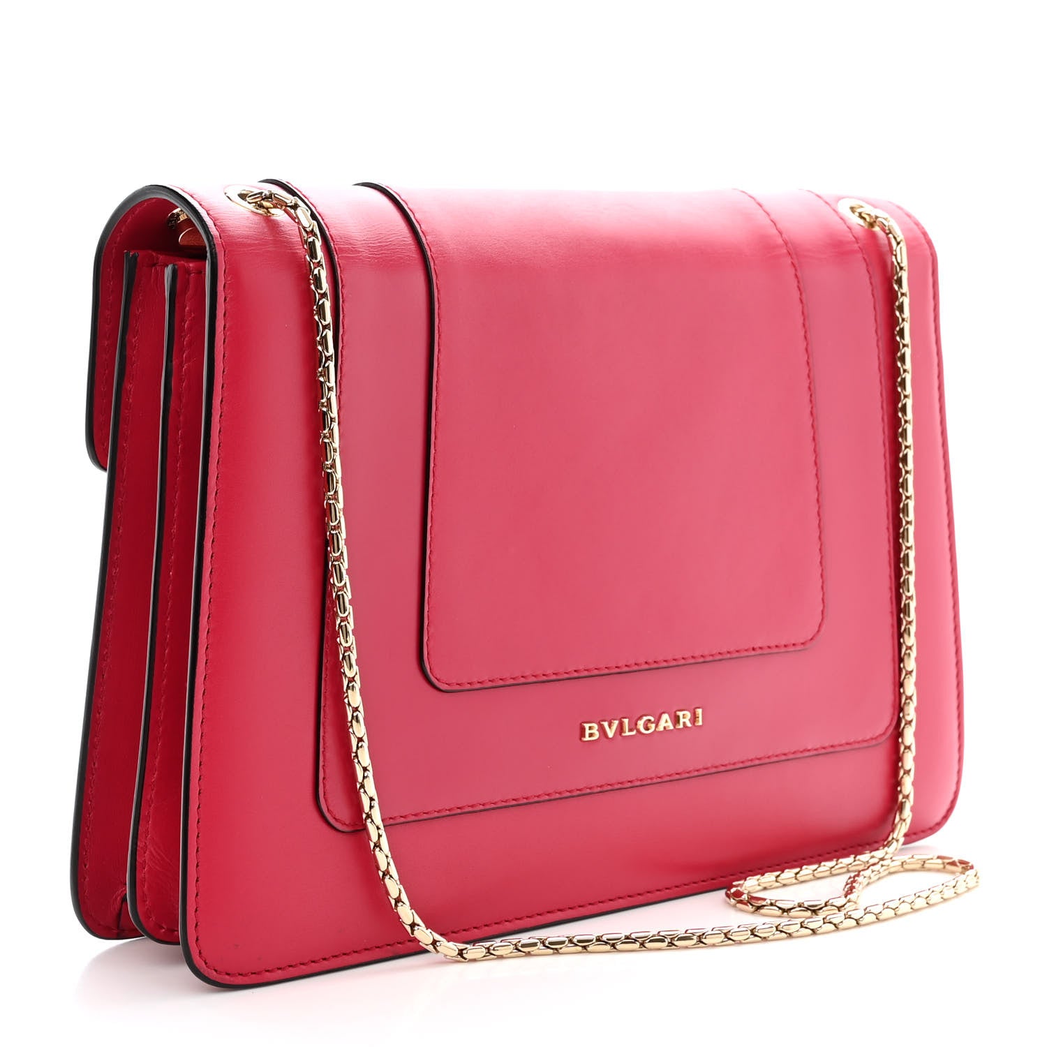 Bulgari Calfskin Serpenti Forever Shoulder Bag Pink 4 of 12