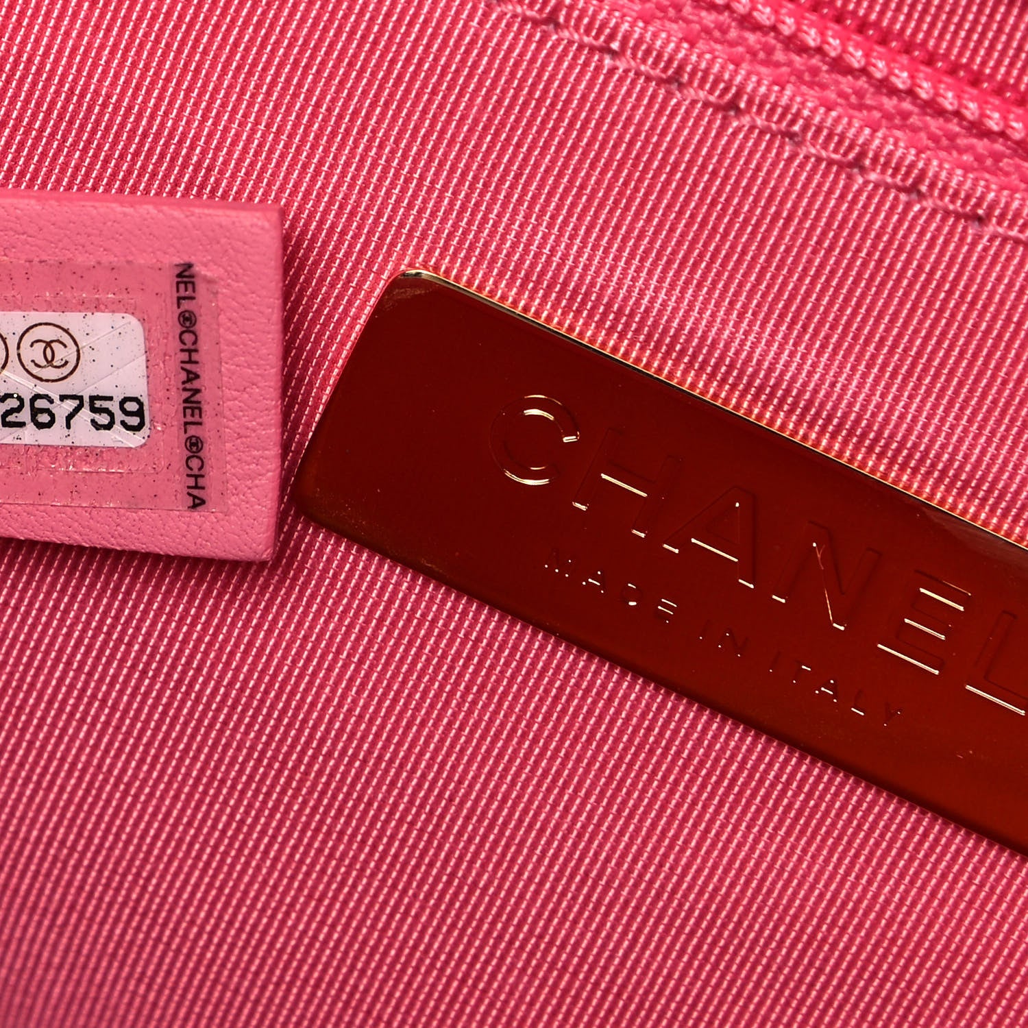 Chanel Metallic Tweed Quilted Medium Chanel 19 Flap Pink 7 of 9