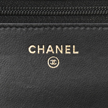 Chanel Lambskin Quilted Trendy CC Wallet On Chain WOC Black 5 of 9