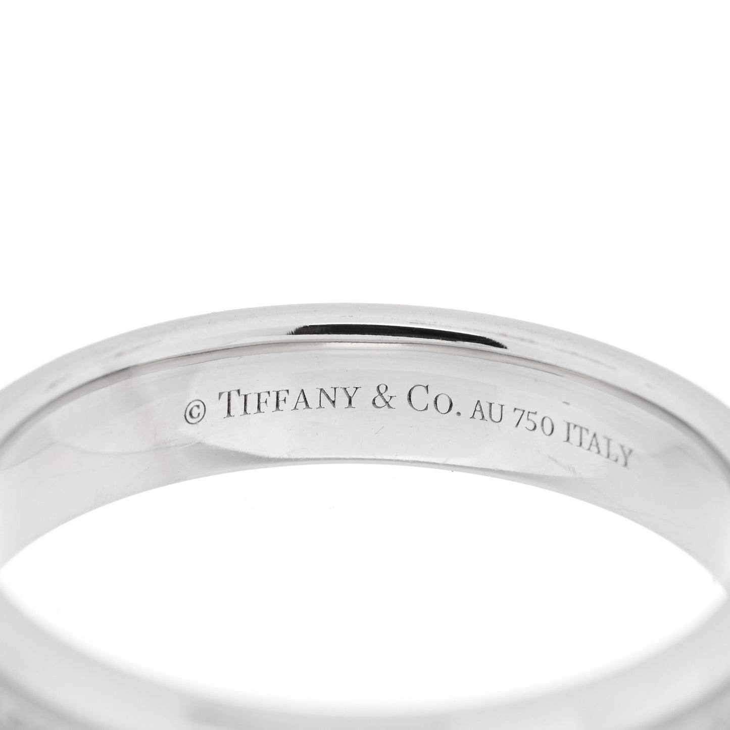 18K White Gold Diamond Narrow T Two Ring 61 9.5