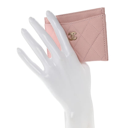 Chanel Caviar Quilted Card Holder Light Pink 2 of 9