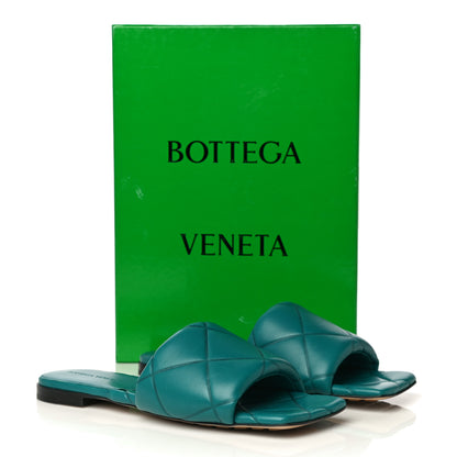 Bottega Veneta Nappa Quilted Rubber Lido Flat Sandals 39.5 Duck Green 17 of 17