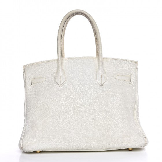 Taurillon Clemence Birkin 30 White