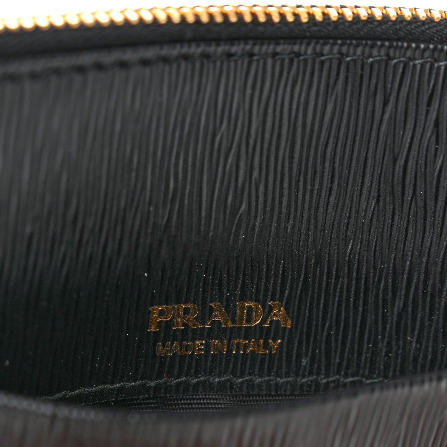 Prada Vitello Move Zip Top Card Holder Black Lacca 6 of 6