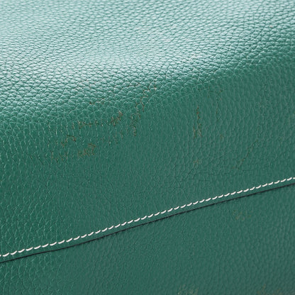 Hermes Taurillon Clemence Double Sens 45 Reversible Tote Etoupe Vert Vertigo 12 of 12