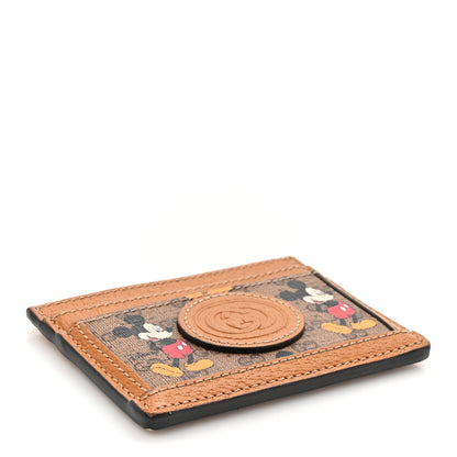 Gucci X DISNEY Mini Vintage GG Supreme Monogram Mickey Mouse Card Holder Beige Vintage Sun Oil 4 of 11
