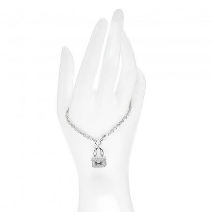 Hermes 18K White Gold Diamond Constance Amulettes Bracelet ST 2 of 5