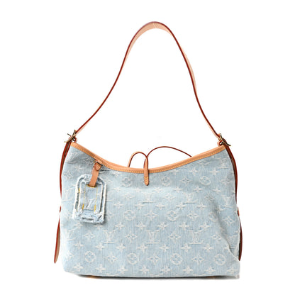 Louis Vuitton Monogram Denim CarryAll PM Sky Blue 1 of 10