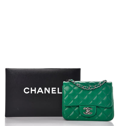 Chanel Lambskin Quilted Mini Square Flap Green 8 of 8