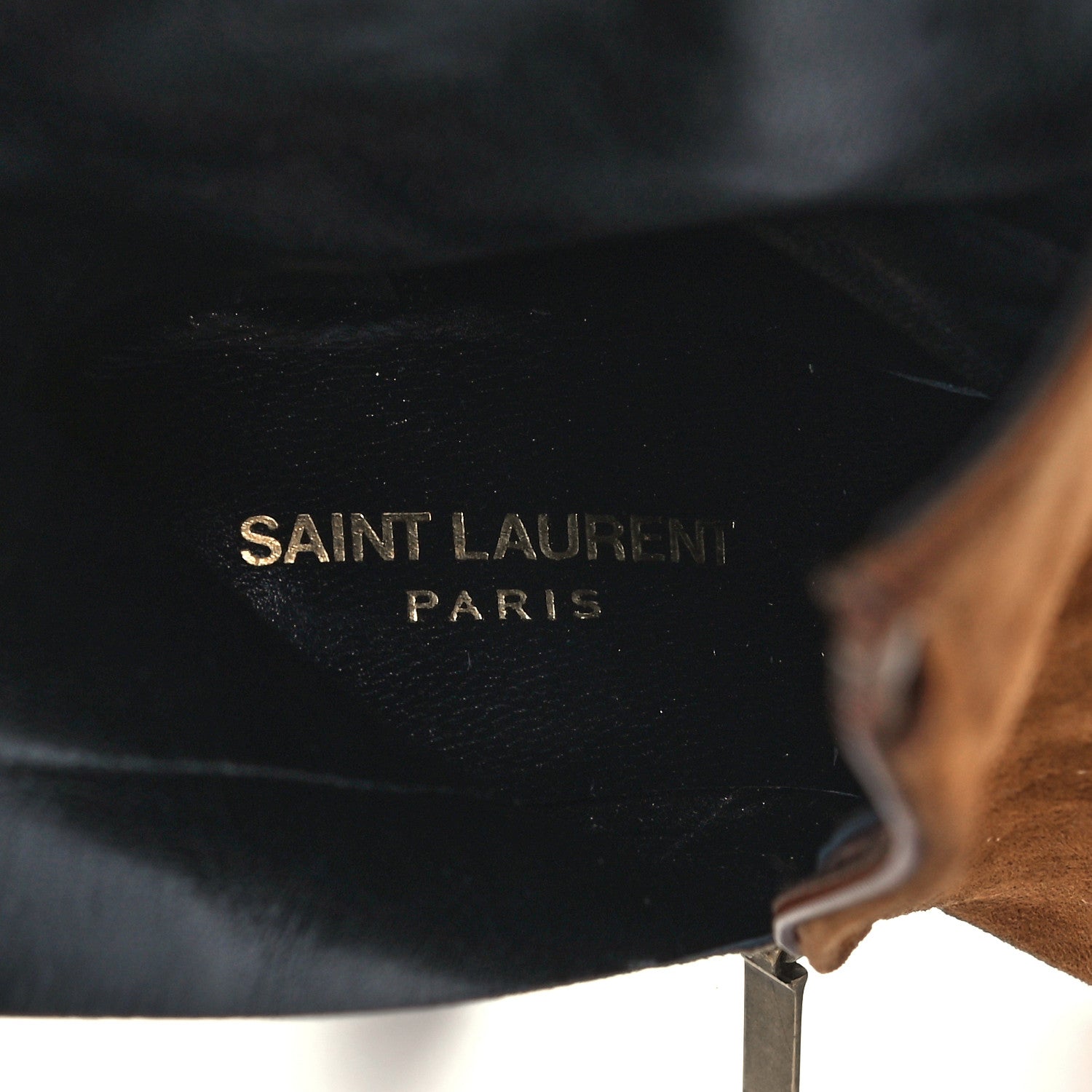 Saint Laurent Suede Joplin Buckle Booties 36.5 Land 10 of 10