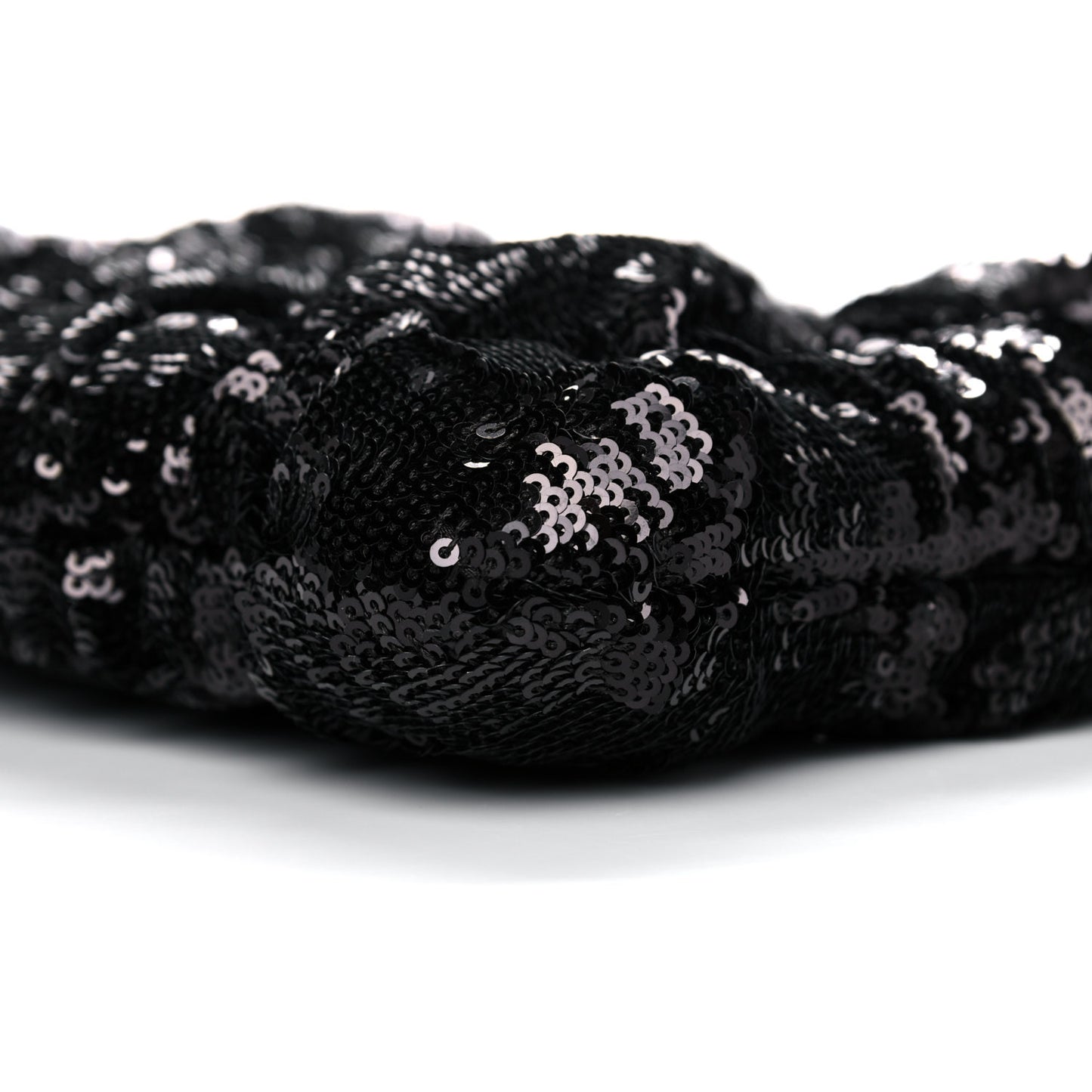 Sequins Quilted Large Chanel 19 Pouch Black