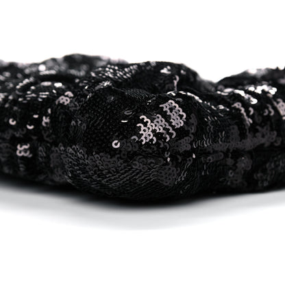Chanel Sequins Quilted Large Chanel 19 Pouch Black 10 of 11