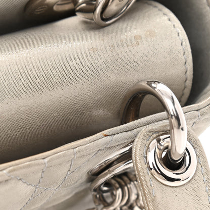 Christian Dior Metallic Nubuck Cannage Mini Lady Dior Silver 13 of 14