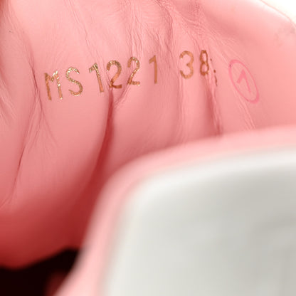 Louis Vuitton Monogram Embossed Calfskin Damier Azur Time Out Sneakers 38.5 Rose Clair Pink 9 of 9