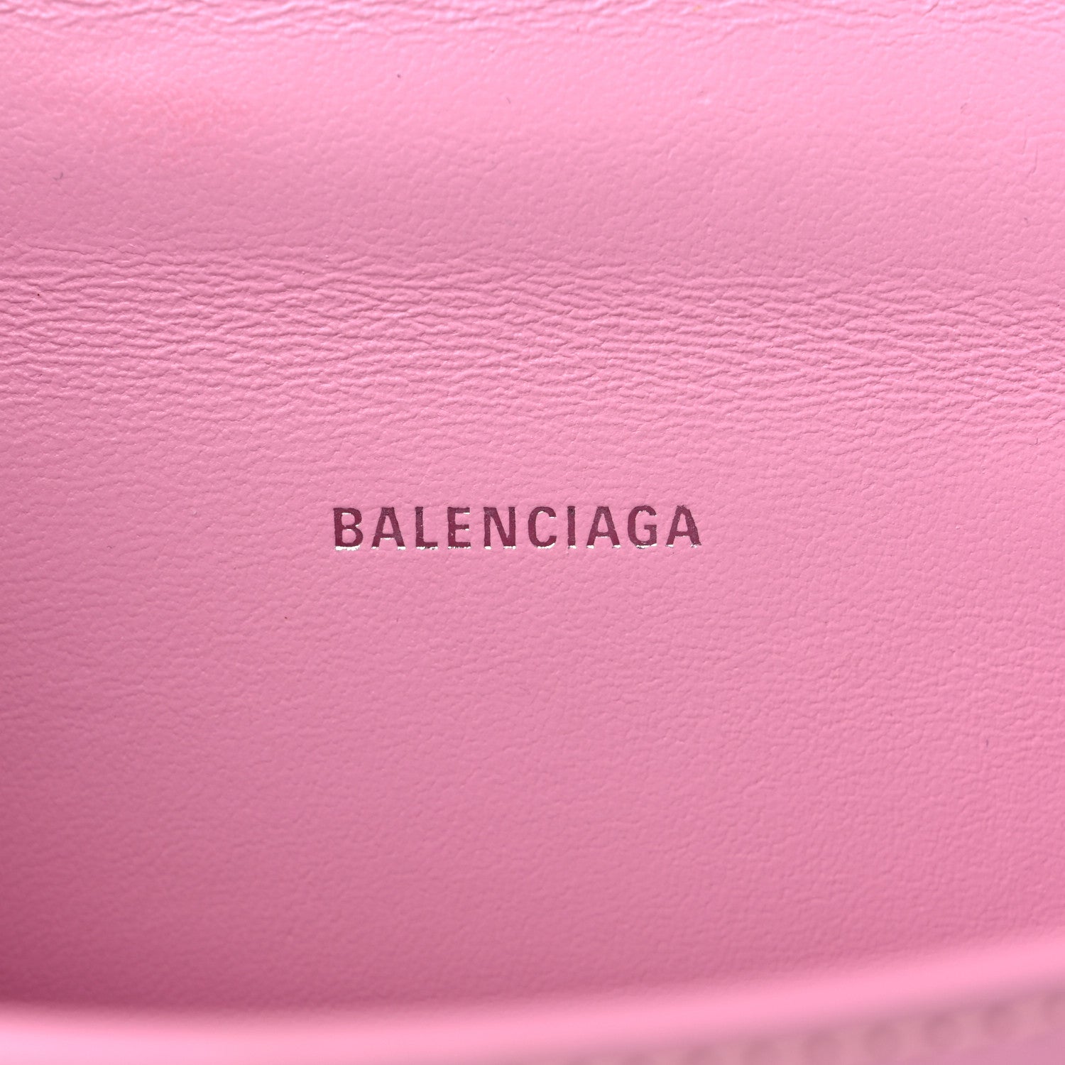 Balenciaga Shiny Box Calfskin Tonal B Hourglass Top Handle Bag XS Candy Pink 6 of 12