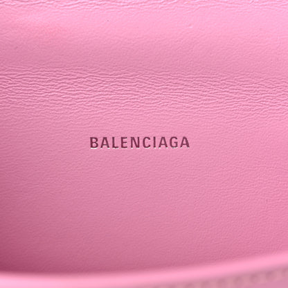 Balenciaga Shiny Box Calfskin Tonal B Hourglass Top Handle Bag XS Candy Pink 6 of 12
