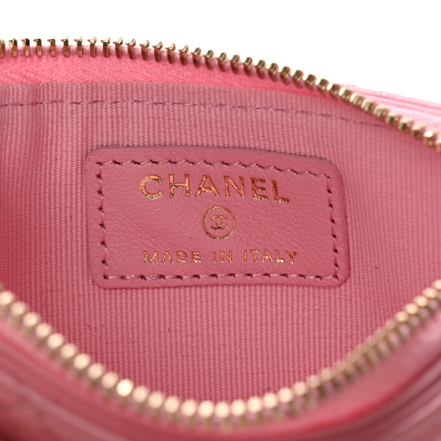 Chanel Lambskin Quilted Flap Zip Card Holder Pink 6 of 13