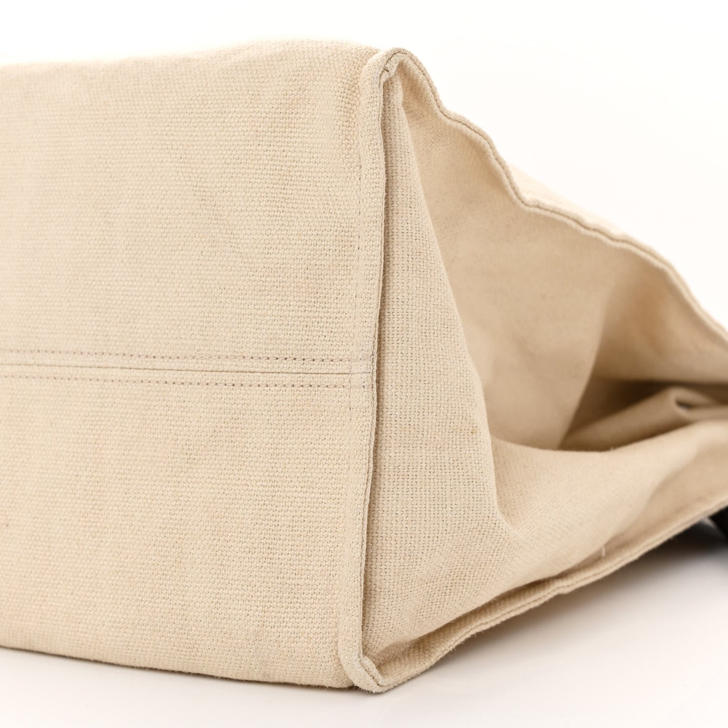 Linen Heavy Canvas Textured Dollar Calfskin Web Large Retro Interlocking G Foldable Tote Light Beige New Acero