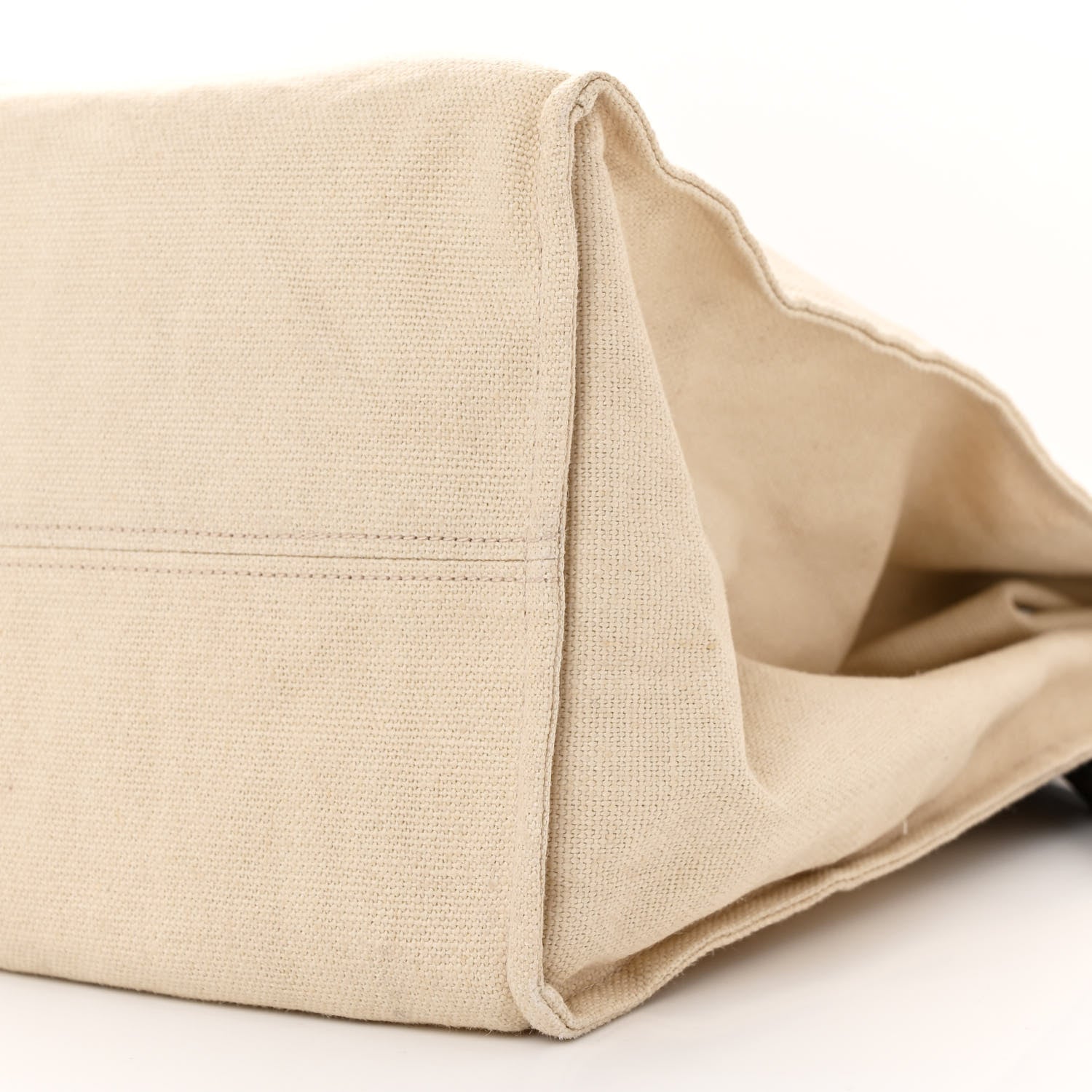 Gucci Linen Heavy Canvas Textured Dollar Calfskin Web Large Retro Interlocking G Foldable Tote Light Beige New Acero 11 of 12