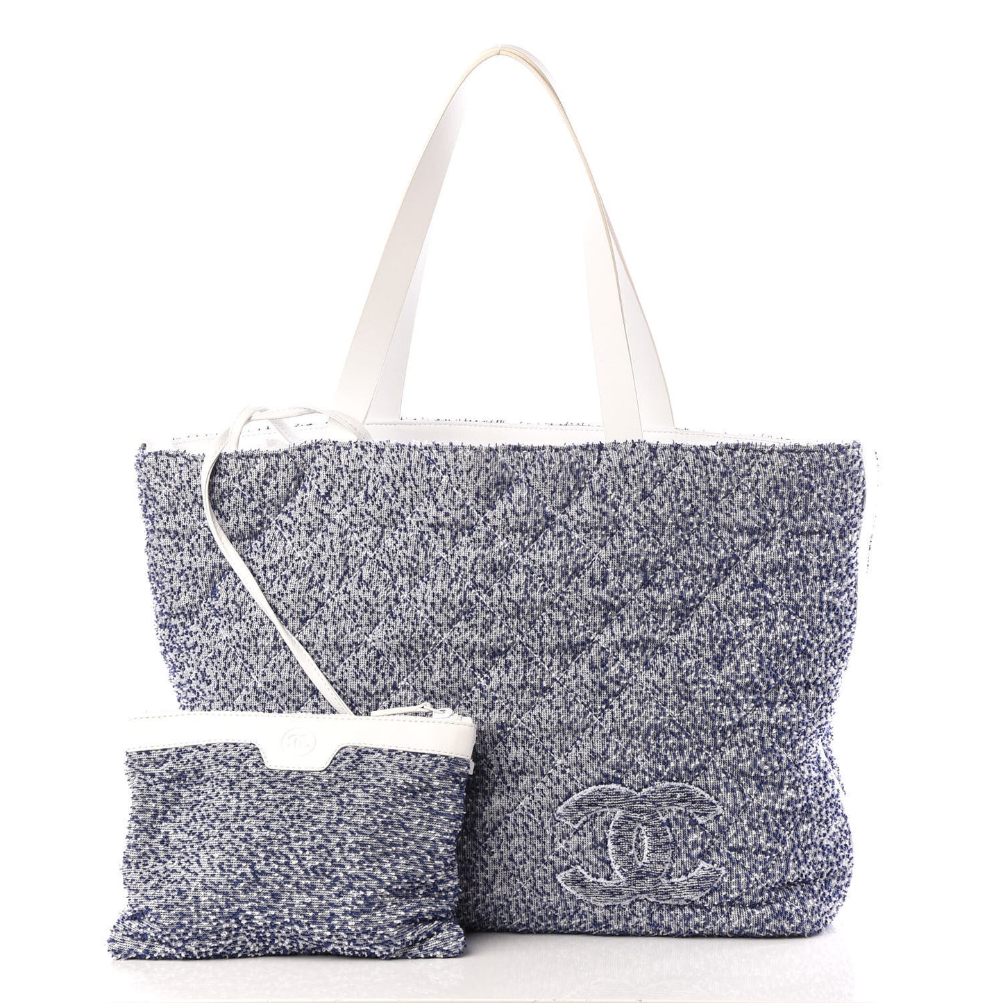 Terry Cotton Fizzy Tote Navy White
