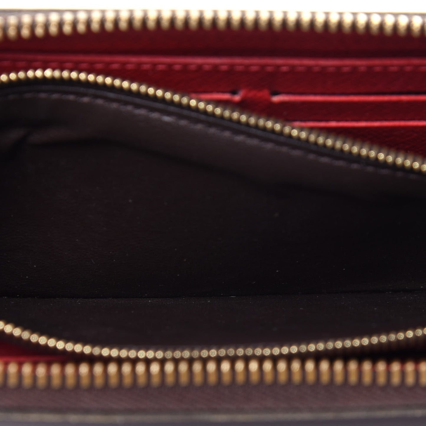 Damier Ebene Clemence Wallet Cherry