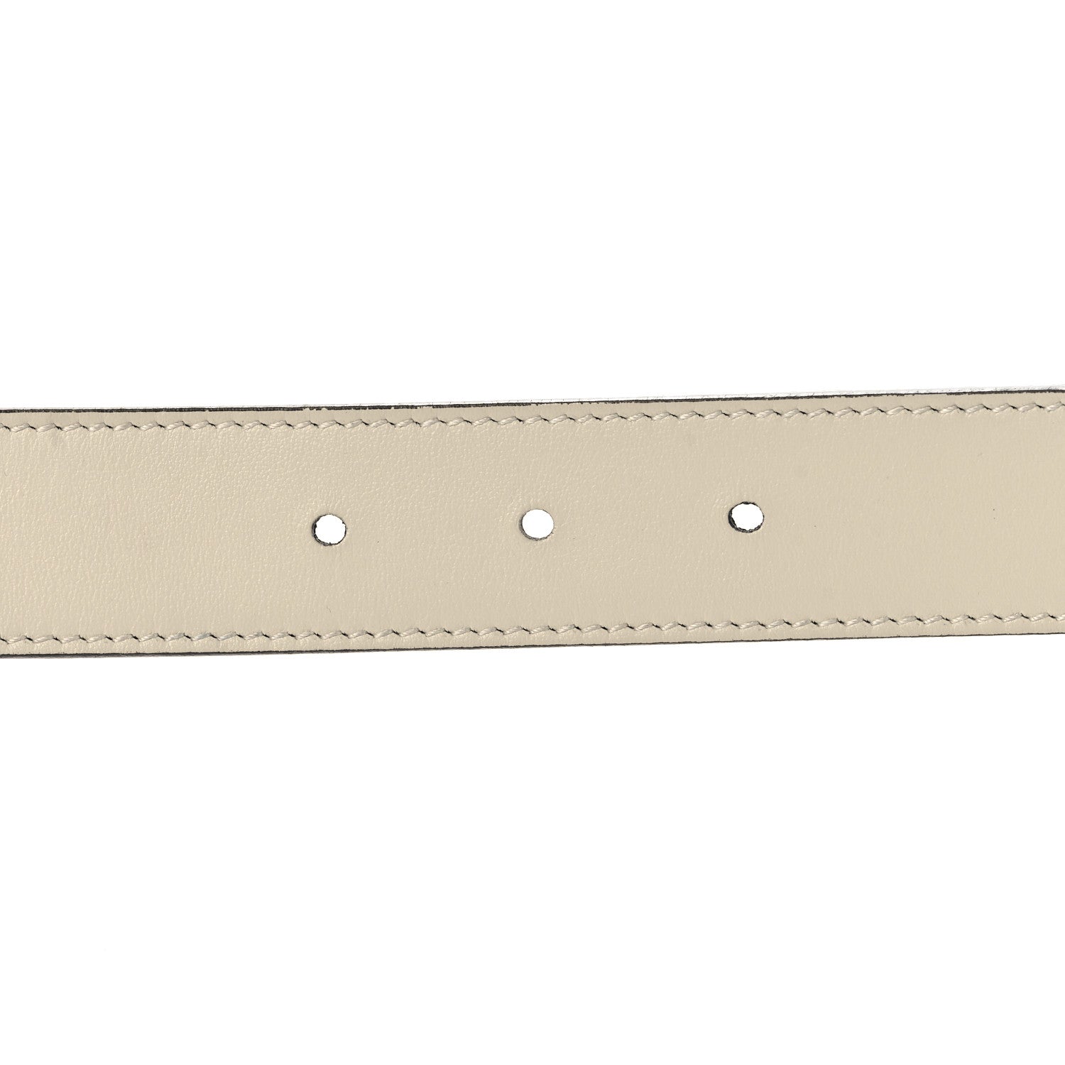 Gucci GG Supreme Monogram Plutone Calfskin Double G Reversible 30mm Belt 85 34 Beige Ebony Mystic White 4 of 8