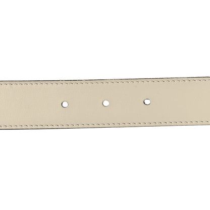 Gucci GG Supreme Monogram Plutone Calfskin Double G Reversible 30mm Belt 85 34 Beige Ebony Mystic White 4 of 8