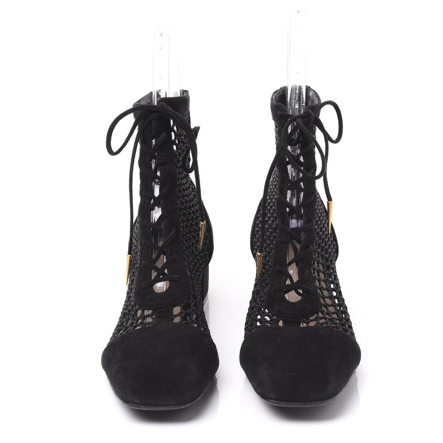 Suede Resille Naughtily-D 30mm Ankle Boots 38 Black
