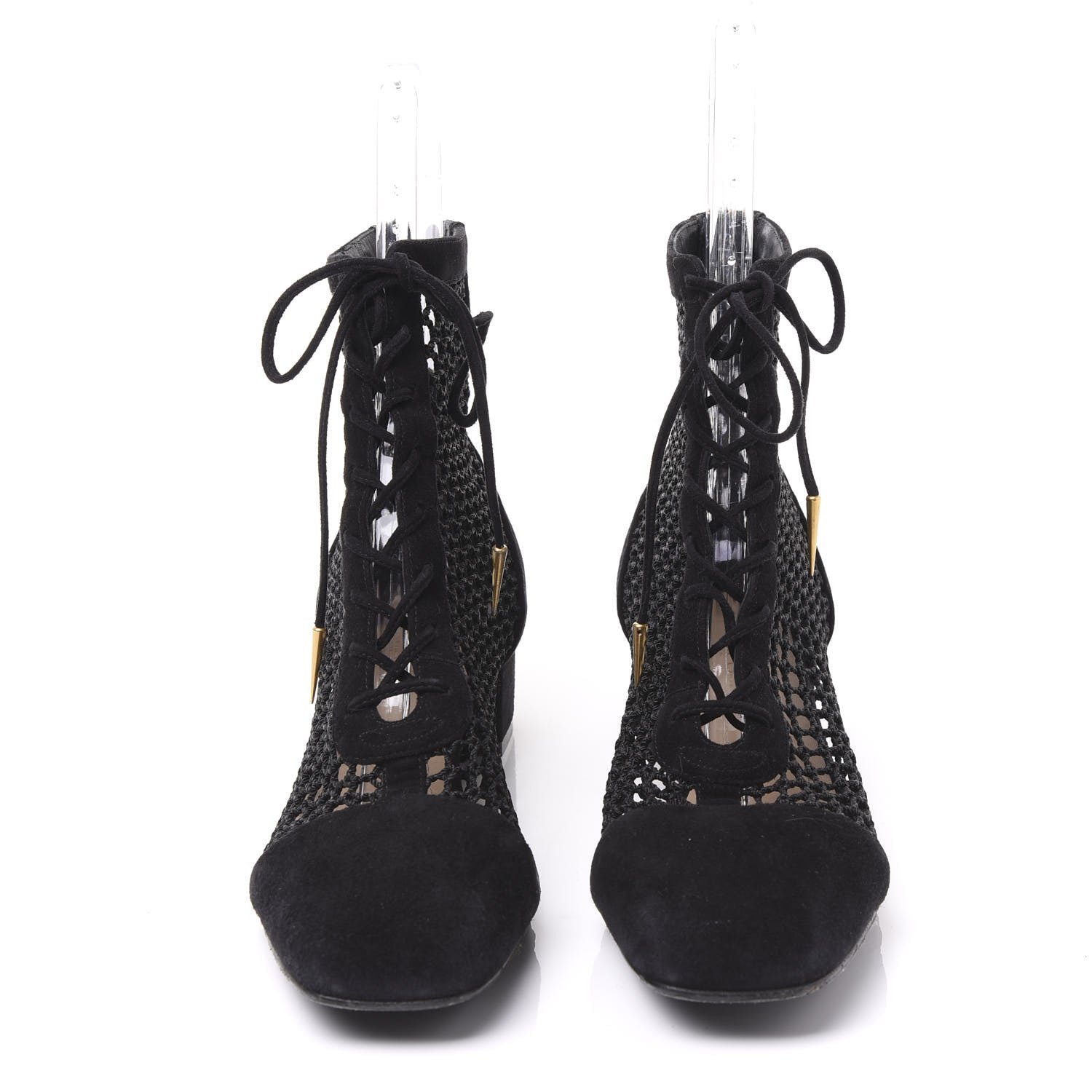 Christian Dior Suede Resille Naughtily-D 30mm Ankle Boots 38 Black 3 of 9