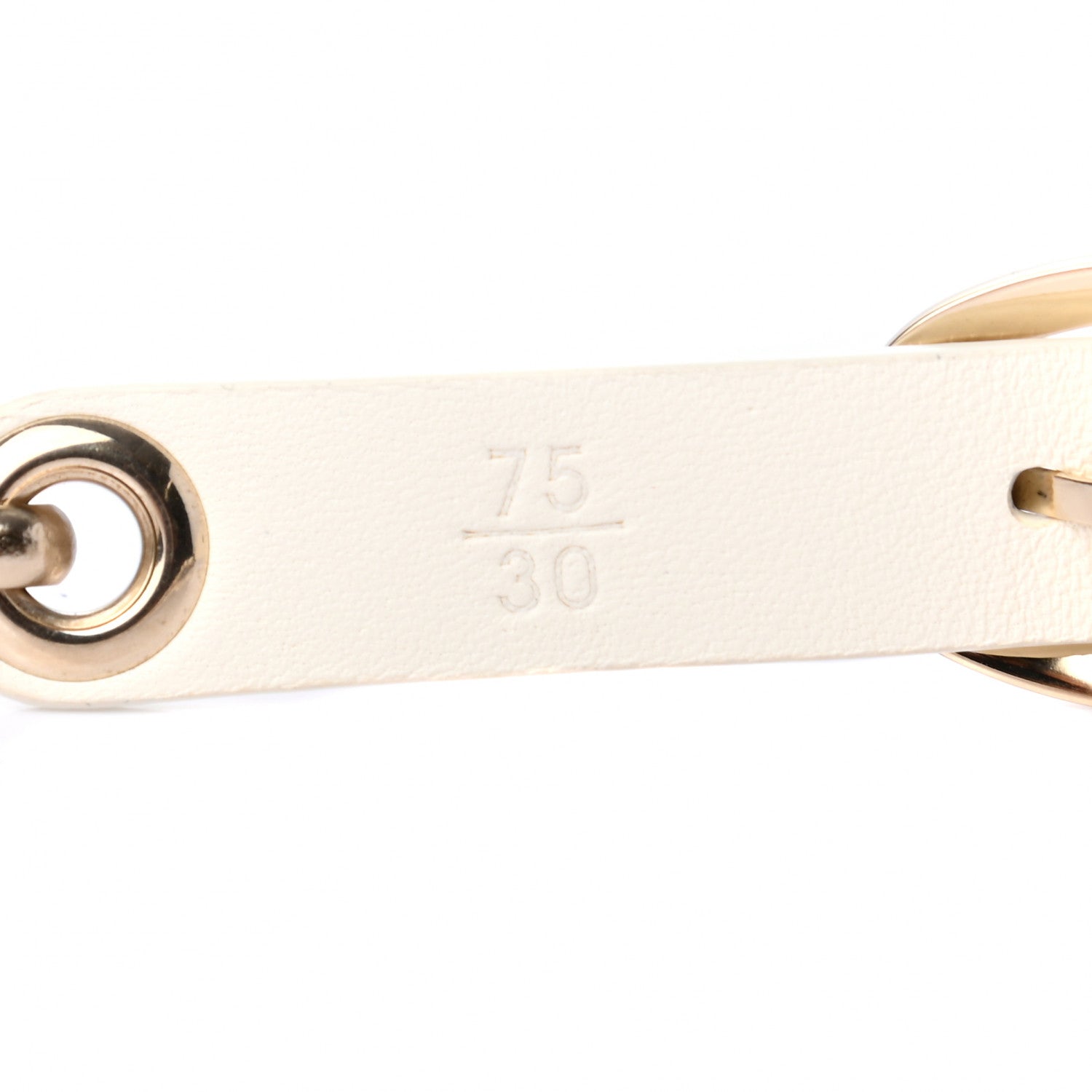 Chanel Lambskin CC Pearl Chain Belt 75 White 4 of 4