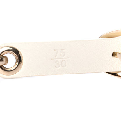 Chanel Lambskin CC Pearl Chain Belt 75 White 4 of 4