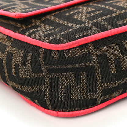 Fendi Fabric Jacquard FF 1974 Baguette Tobacco Moro Fuxia Fluo 8 of 10