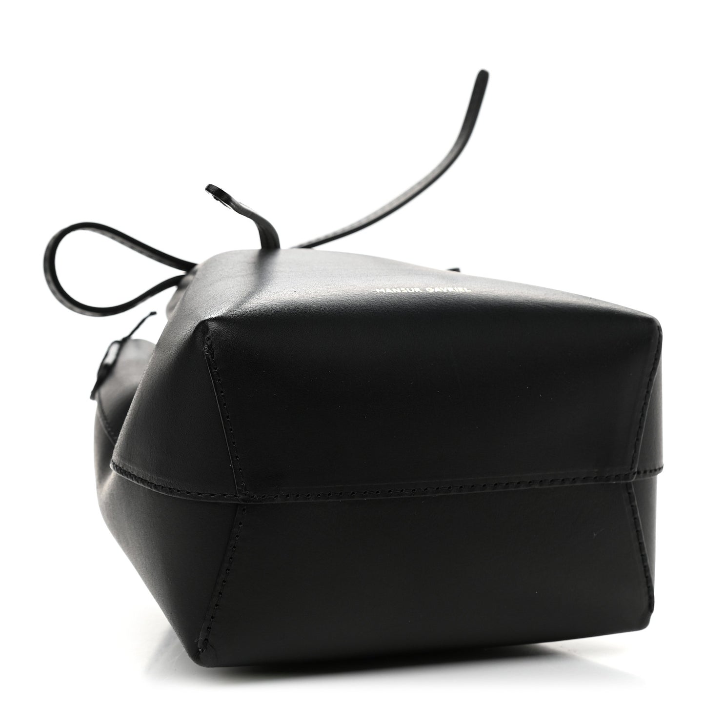 Calfskin Mini Bucket Bag Black Flamma