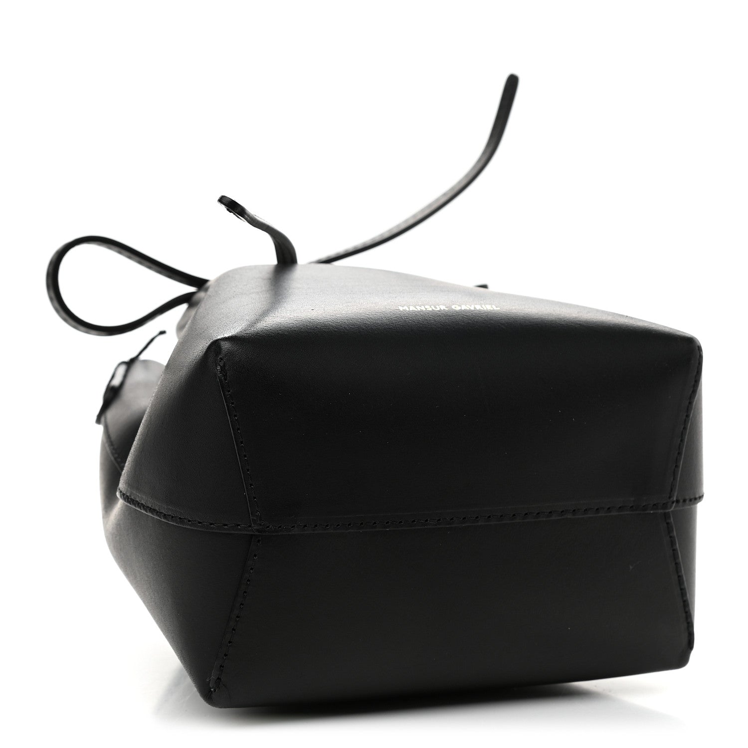 Mansur Gavriel Calfskin Mini Bucket Bag Black Flamma 4 of 9
