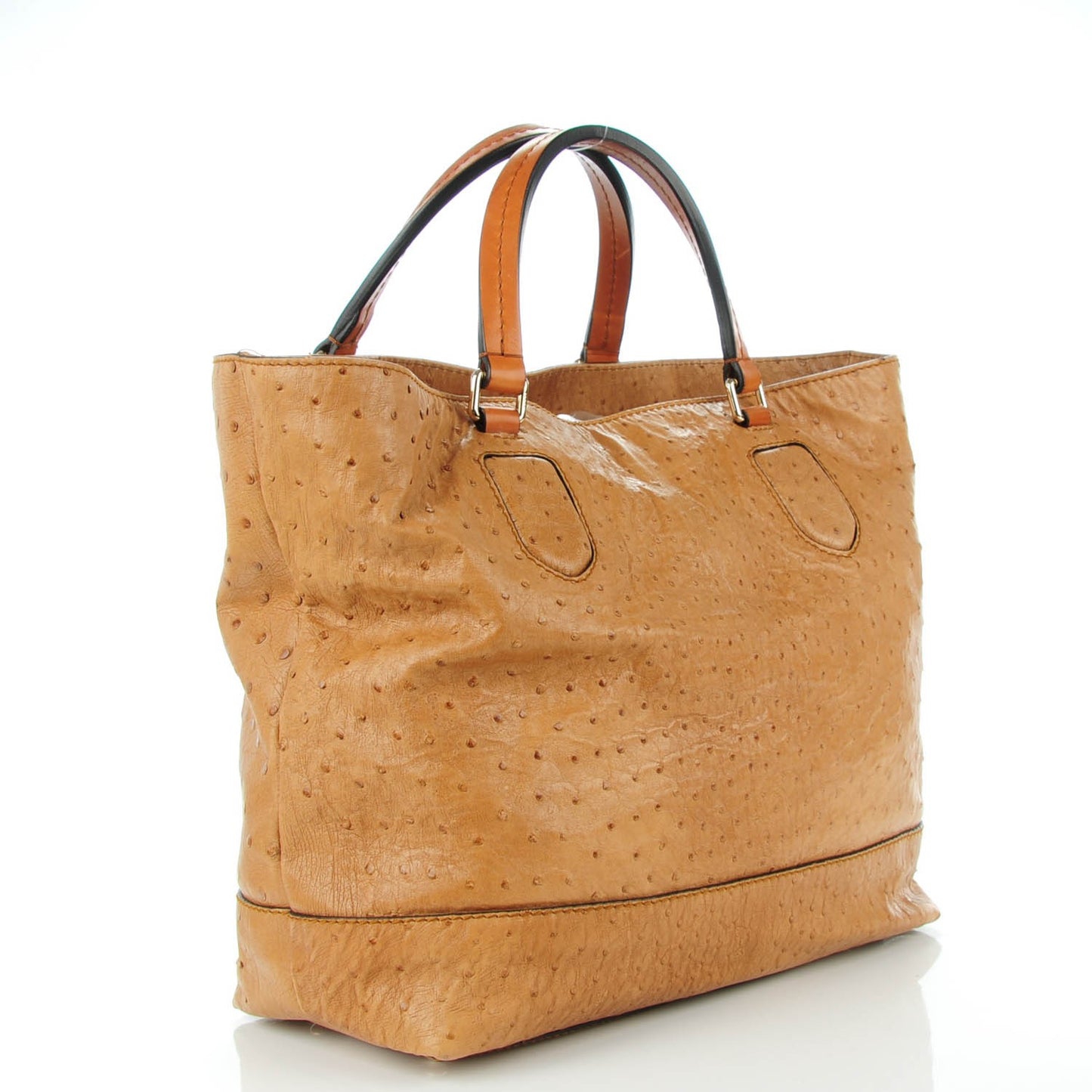 Ostrich Medium Madison Tote Camel
