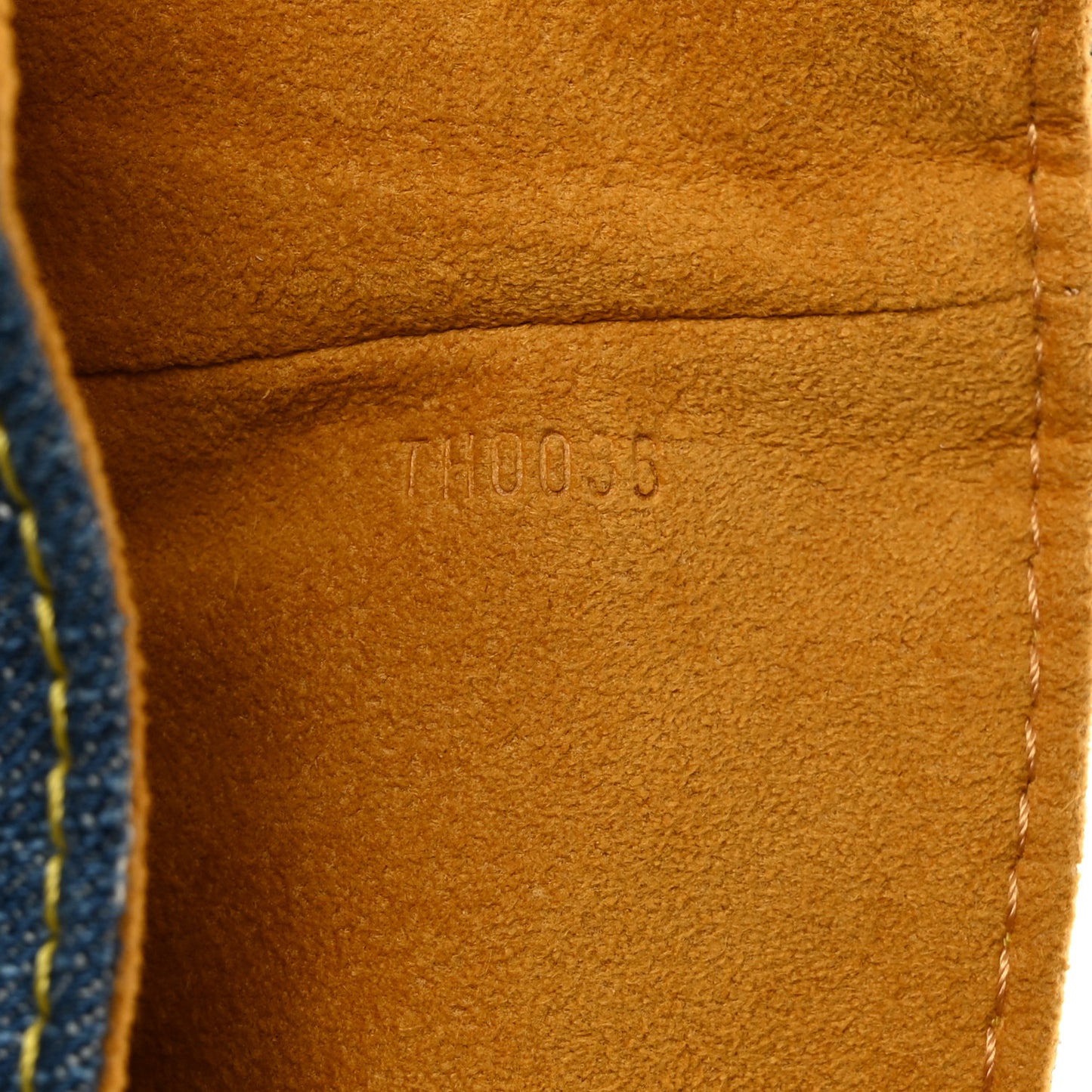Monogram Denim Pochette Plat Clutch Blue