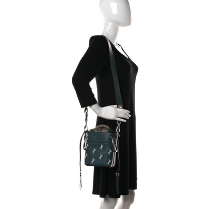Chloe Smooth Calfskin Little Horses Embroidered Mini Roy Bucket Bag Cloudy Blue 2 of 13