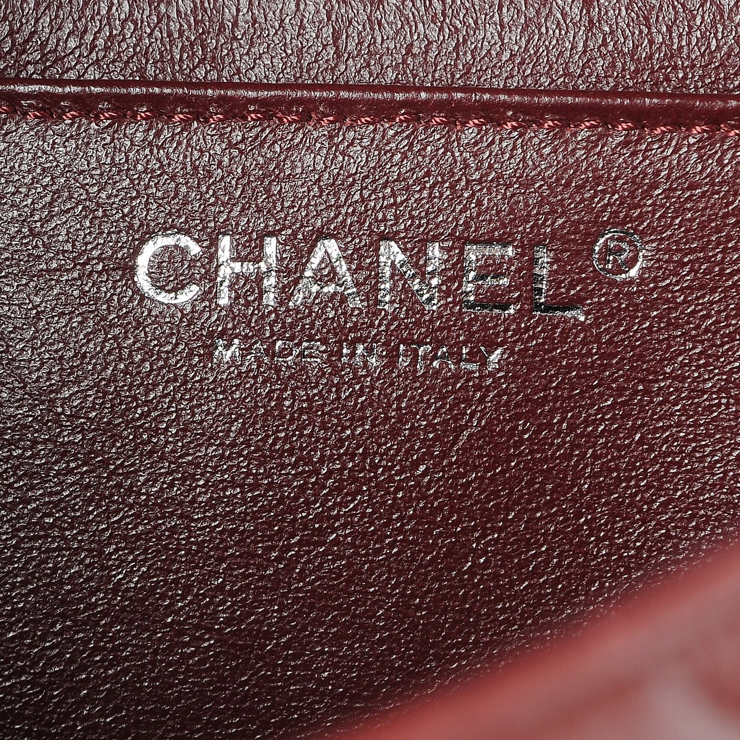 Lambskin Quilted Jumbo Single Flap Dark Red
