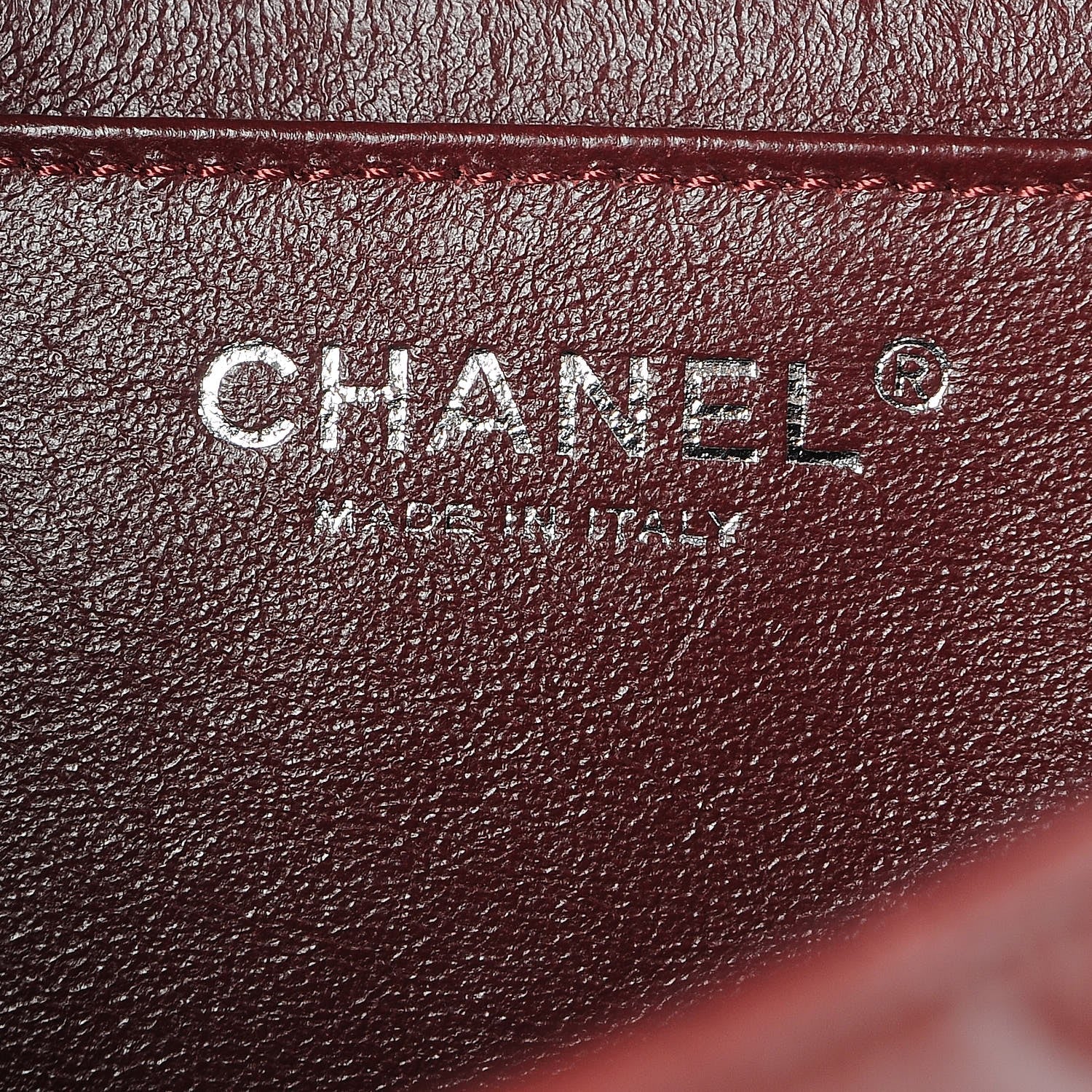 Chanel Lambskin Quilted Jumbo Single Flap Dark Red 7 of 8