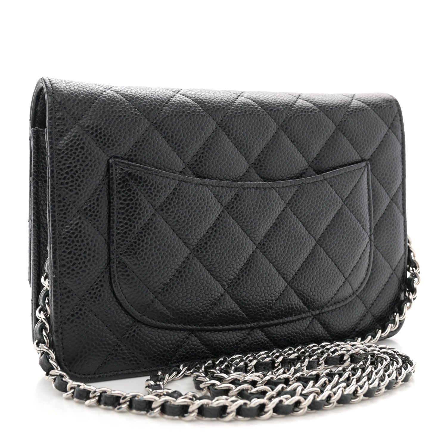 Chanel Caviar Quilted Wallet on Chain WOC Black 3 of 12