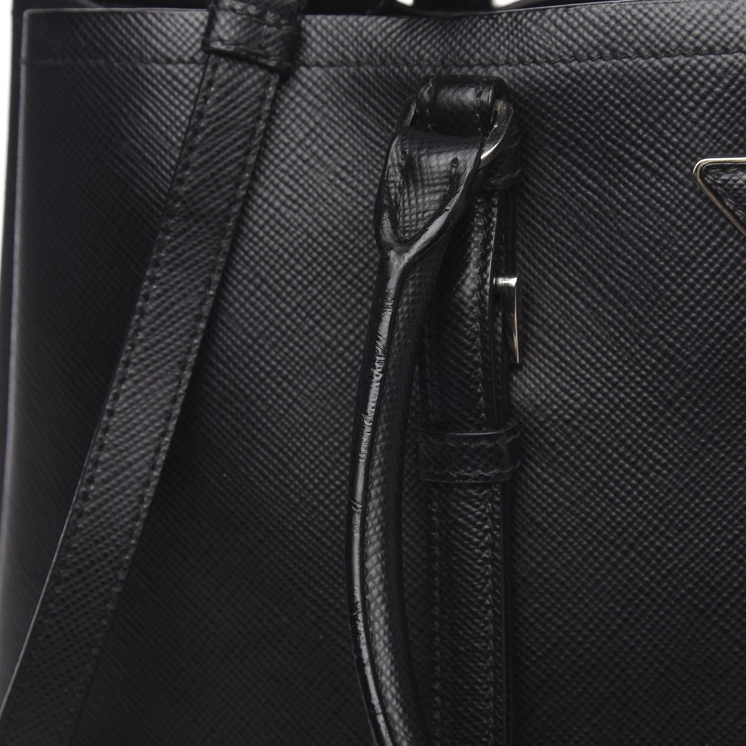 Prada Saffiano Cuir Medium Double Handle Tote Black 13 of 16