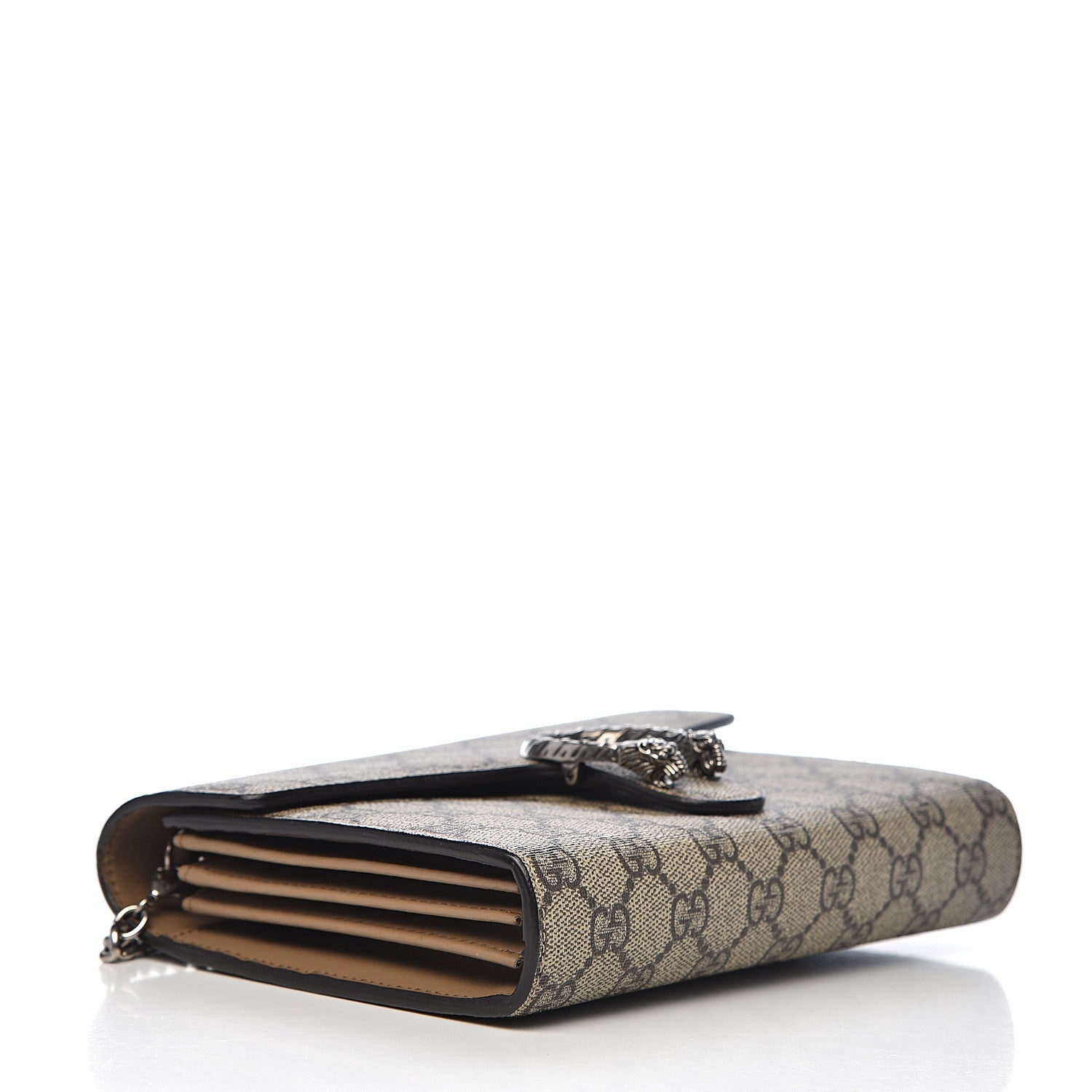 Gucci GG Supreme Monogram Mini Dionysus Chain Wallet Beige Taupe 4 of 10