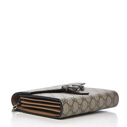 Gucci GG Supreme Monogram Mini Dionysus Chain Wallet Beige Taupe 4 of 10