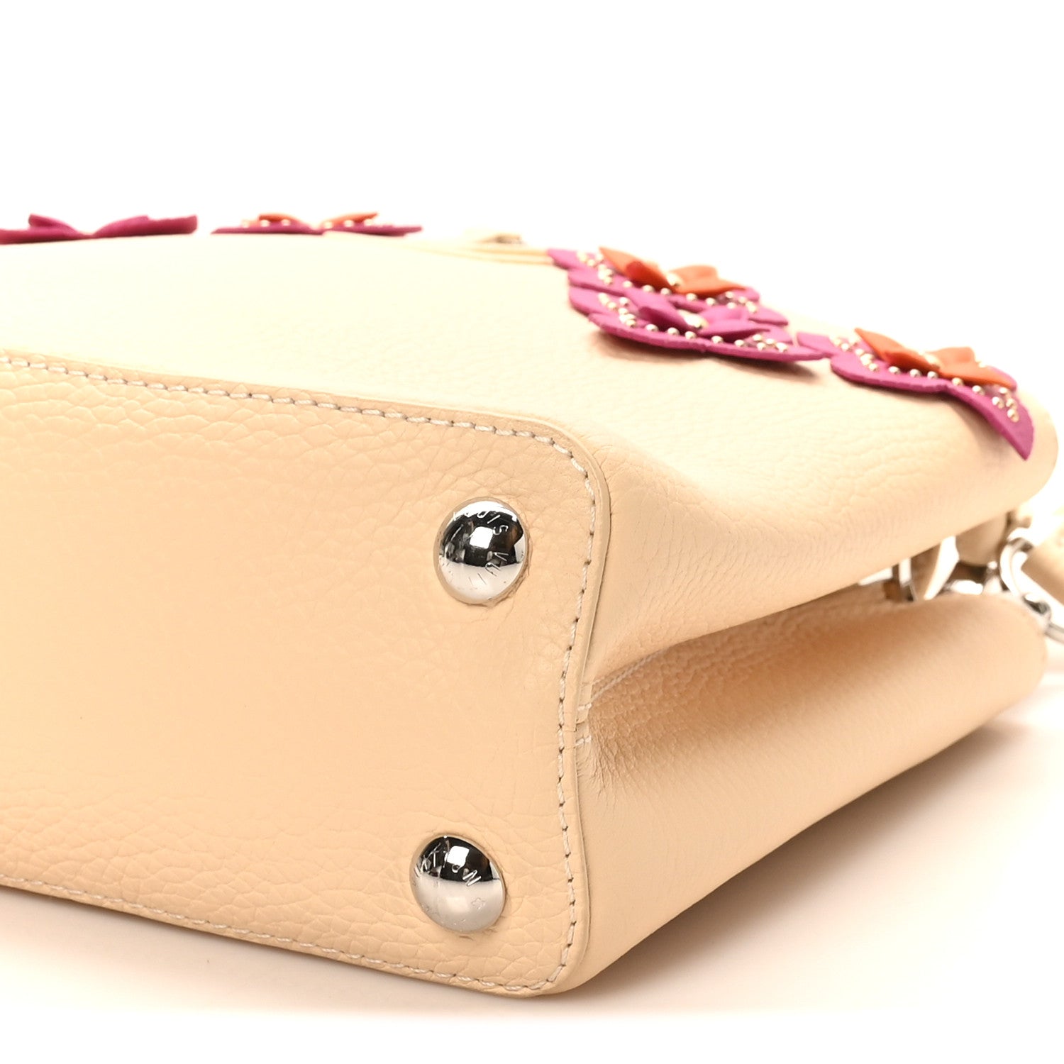 Louis Vuitton Taurillon Mechanical Flowers Capucines BB Dune 9 of 9