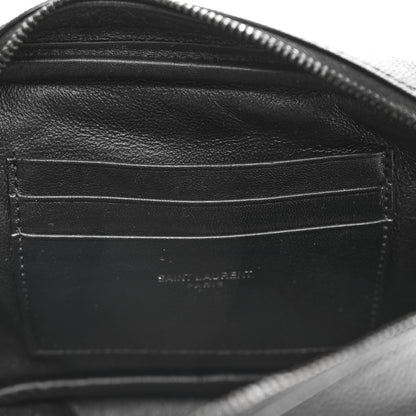 Saint Laurent Grain De Poudre Matelasse Monochrome Monogram Mini Lou Camera Bag Black 11 of 11